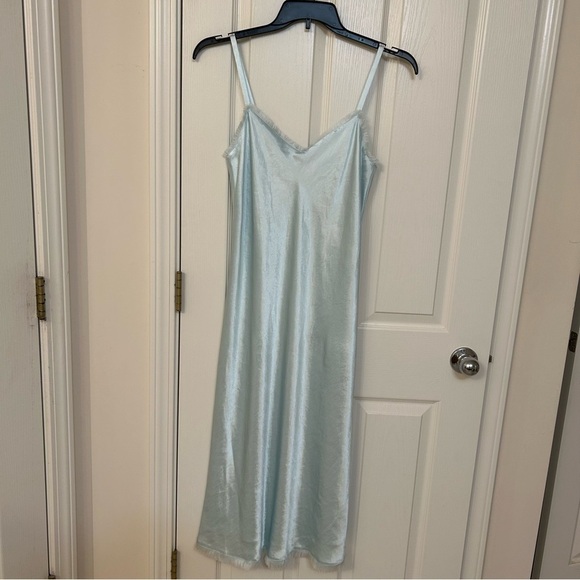 Vince Fray Edge Satin Slipdress in Sea Star Size XS - Picture 3 of 9